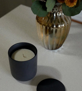 CHARCOAL BLACK Ceramic & Candle Set