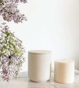 CLASSIC WHITE Ceramic & Candle Set